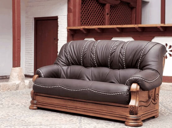 Product photograph of Abra 3 1 Genuine Italian Tabaco Brown Leather Sofa Suite In Classic Style from Chesterfield Sofas.