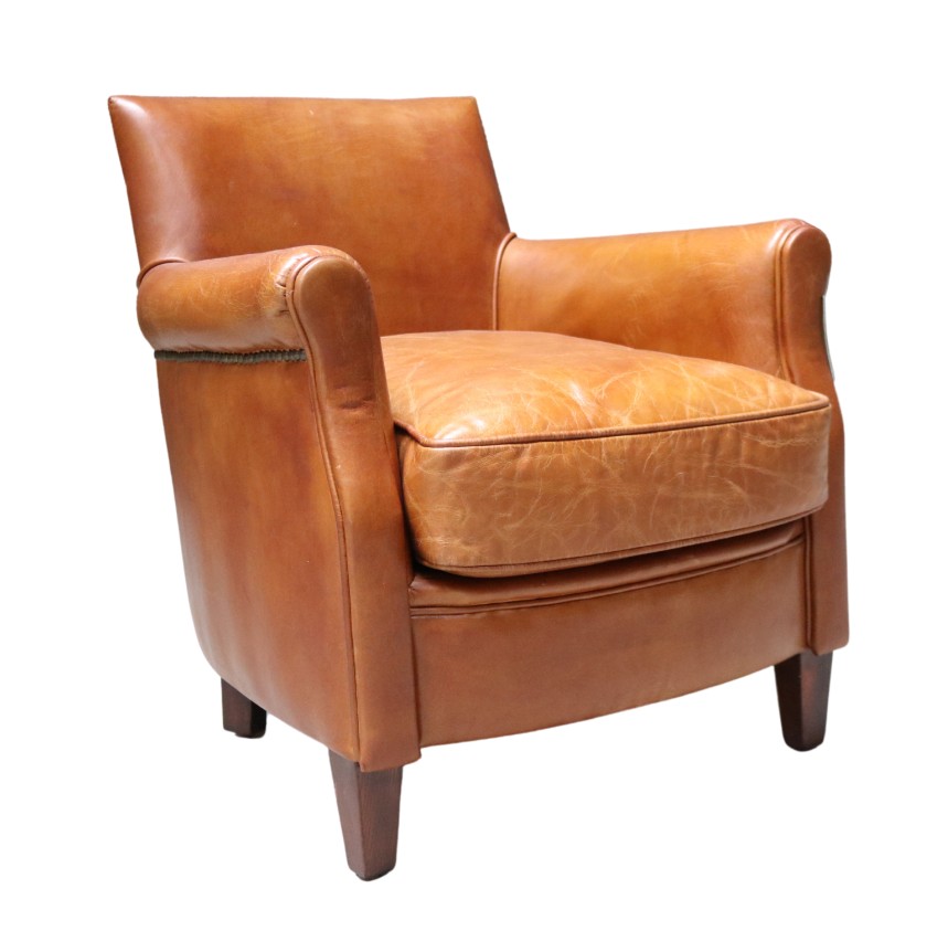 Product photograph of Alfie Handmade Vintage Tan Distressed Real Leather Chair from Chesterfield Sofas