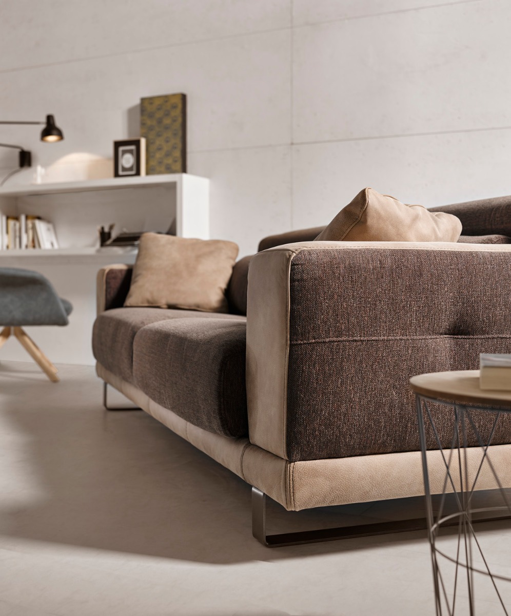 Product photograph of Ambar Original 2 Seater Sofa Italian Brown Real Fabric from Chesterfield Sofas.