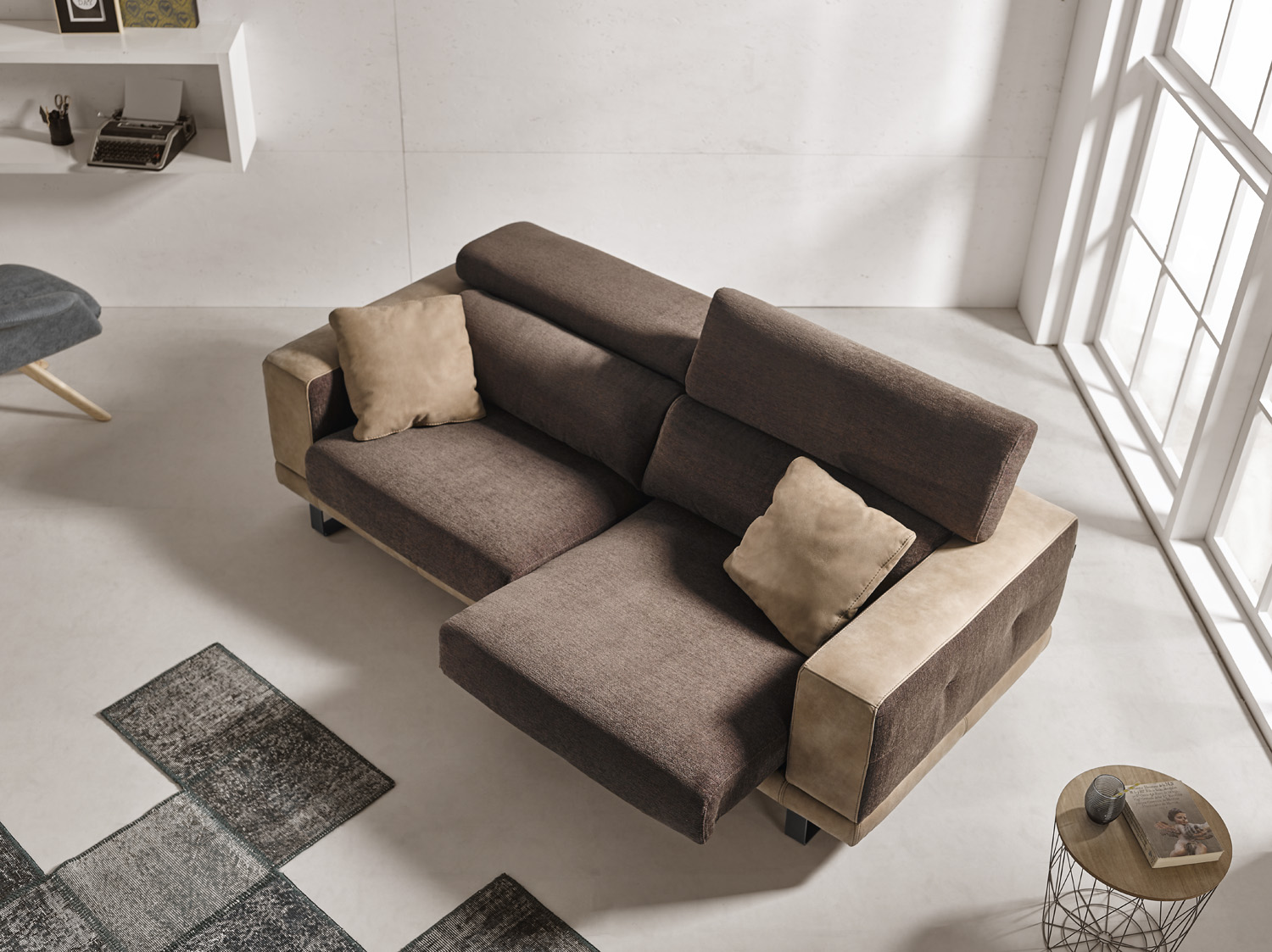 Product photograph of Ambar Original 2 Seater Sofa Italian Brown Real Fabric from Chesterfield Sofas.