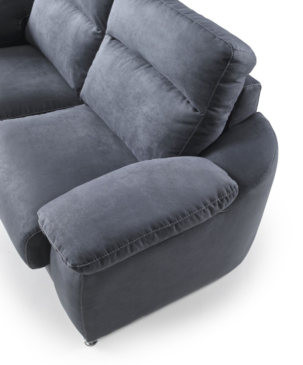 Product photograph of Ariel Genuine 2 Seater Memory Foam Seat Italian Grey Fabric Sofa from Chesterfield Sofas.