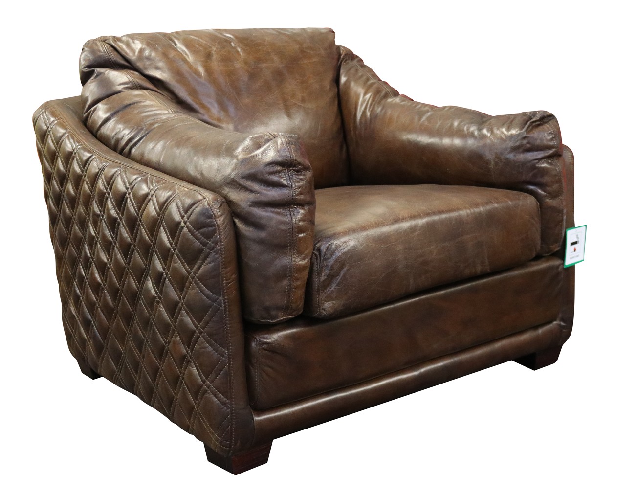 Product photograph of Ashford Luxury Vintage Retro Armchair Distressed Brown Real Leather from Chesterfield Sofas