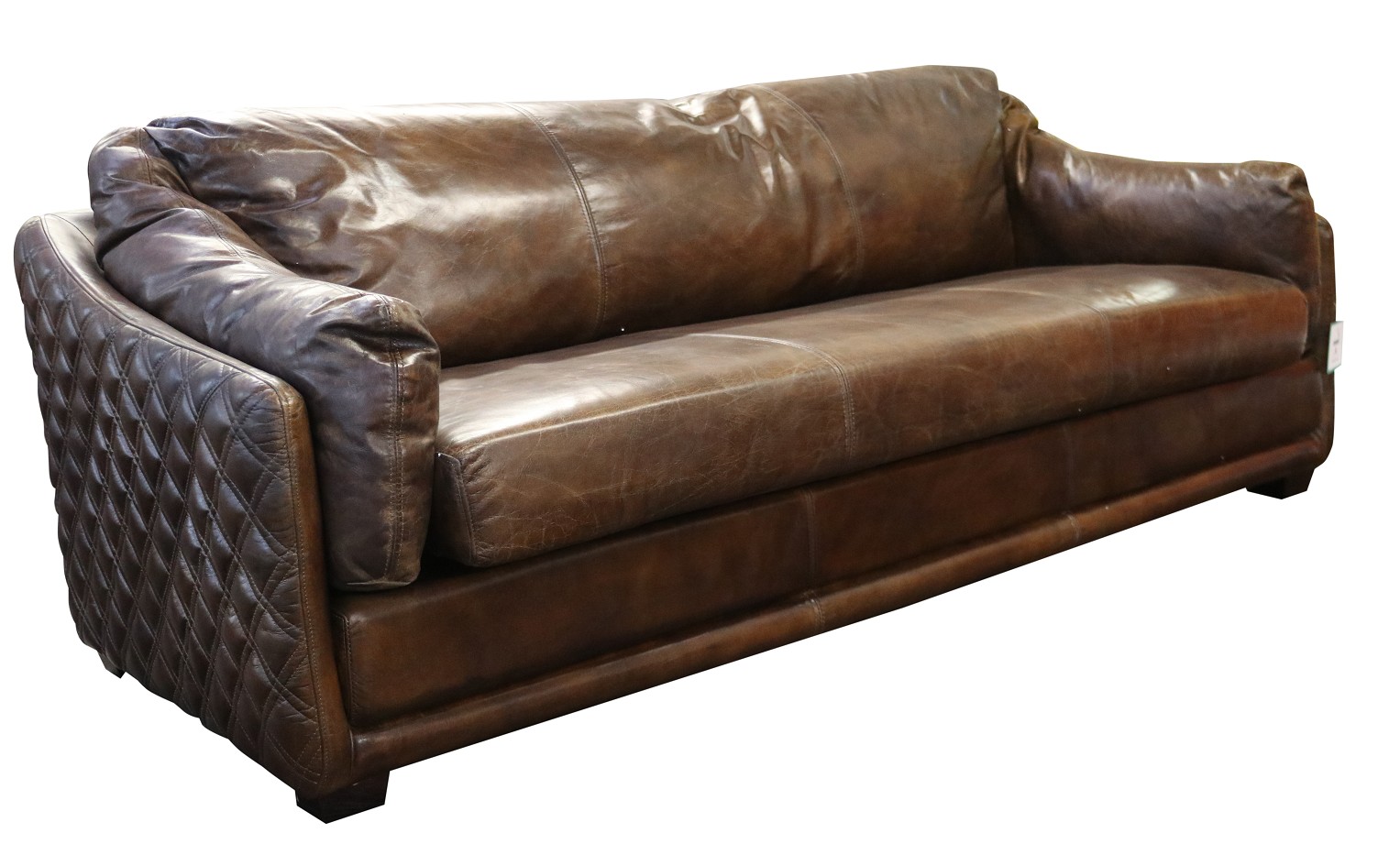 Product photograph of Ashford Vintage Retro 3 Seater Sofa Vintage Brown Distressed Real Leather from Chesterfield Sofas