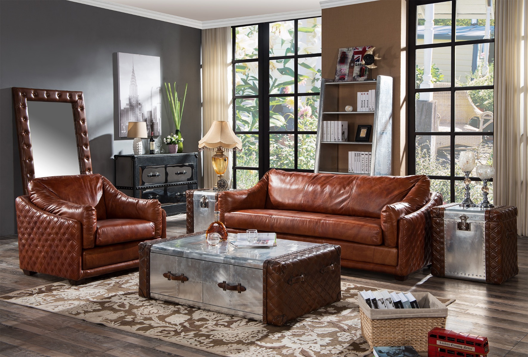 Product photograph of Ashford Vintage Retro Distressed 3 Seater Leather Sofa from Chesterfield Sofas