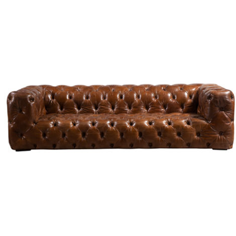 Product photograph of Aviator Chesterfield Aluminium Plated Industrial Sofa Vintage Distressed Real Leather from Chesterfield Sofas