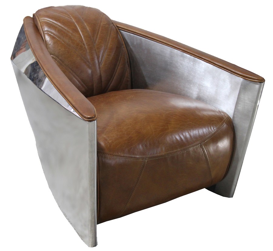 Product photograph of Aviator Handmade Titan Vintage Armchair Distressed Brown Real Leather from Chesterfield Sofas