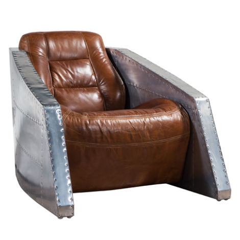 Product photograph of Aviator Handmade Wildcat Vintage Armchair Distressed Brown Real Leather from Chesterfield Sofas