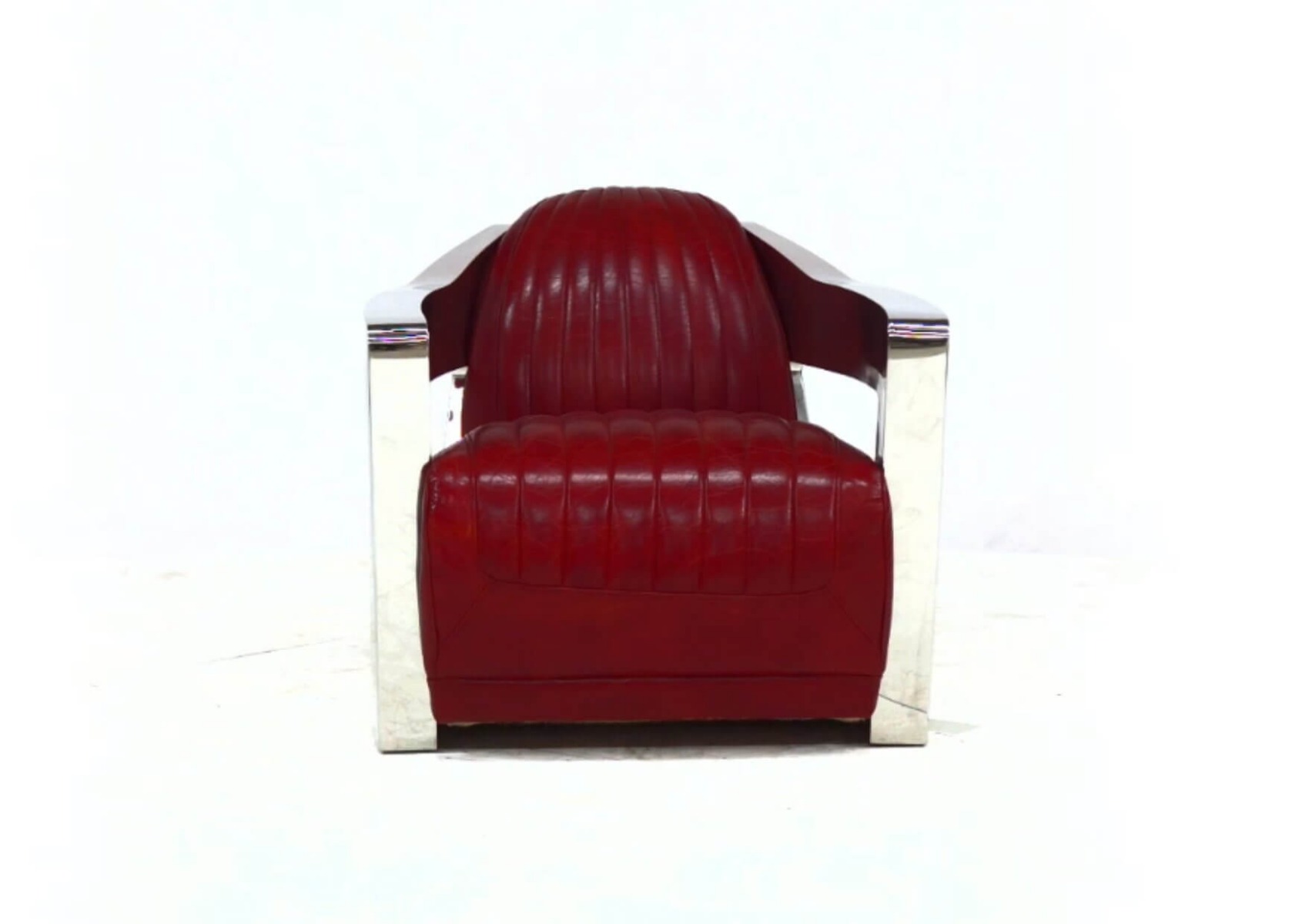 Product photograph of Aviator Armchair Luxury Vintage Retro Distressed Rouge Red Real Leather from Chesterfield Sofas.