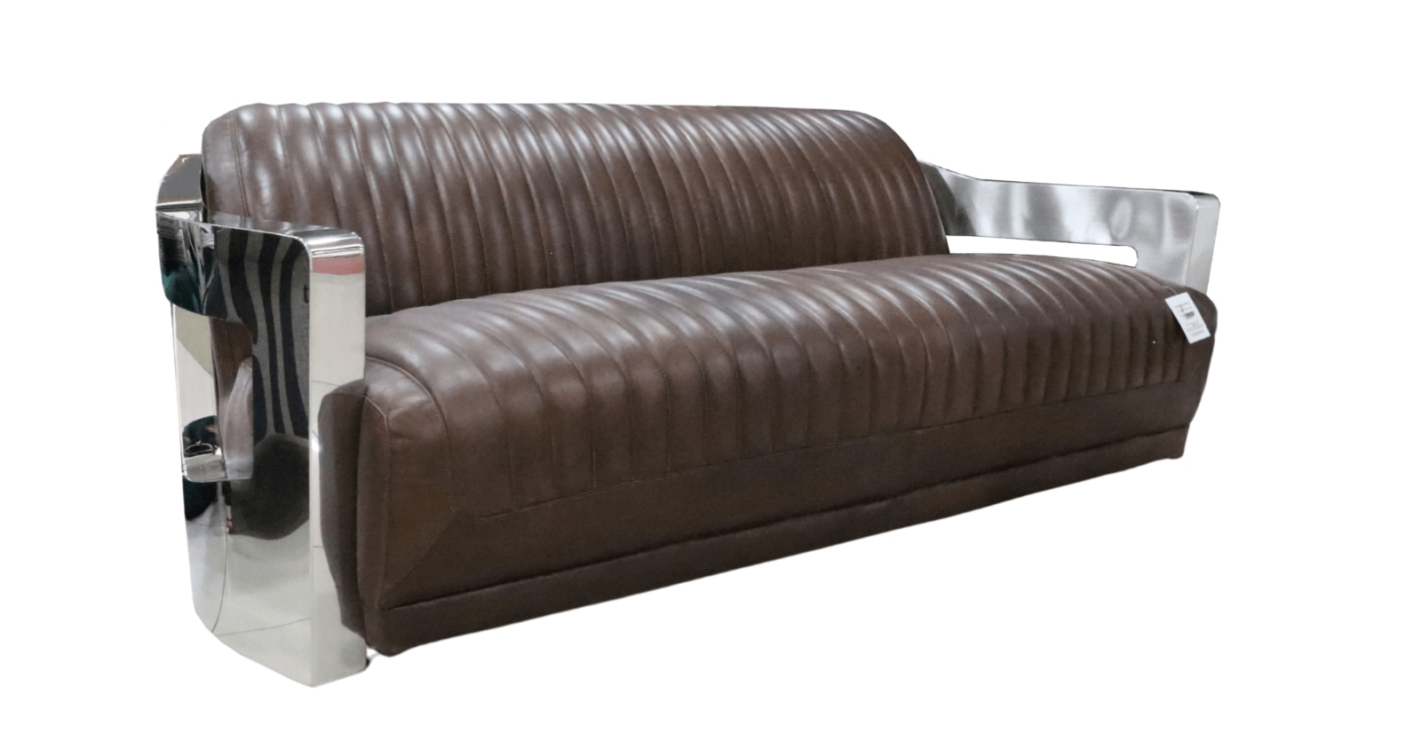 Product photograph of Aviator Original Vintage Retro 3 Seater Sofa Distressed Brown Real Leather from Chesterfield Sofas.