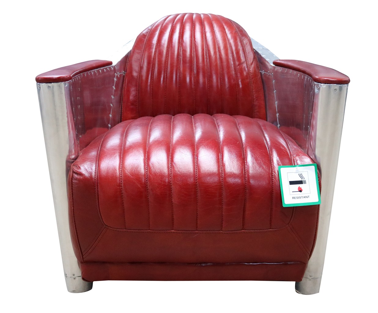 Product photograph of Aviator Vintage Rocket Tub Chair Distressed Rouge Red Real Leather from Chesterfield Sofas.