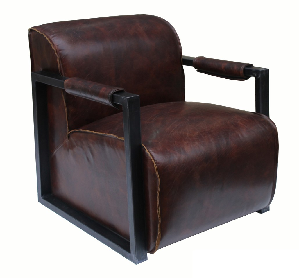 Product photograph of Bailey Genuine Vintage Armchair Distressed Brown Real Leather from Chesterfield Sofas