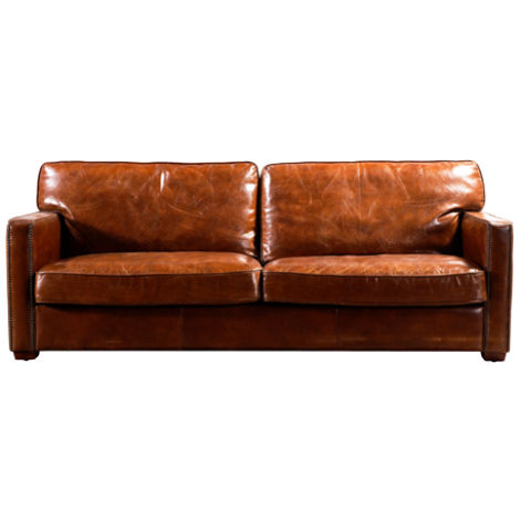Product photograph of Battersea Handmade Vintage 3 Seater Sofa Distressed Real Leather from Chesterfield Sofas
