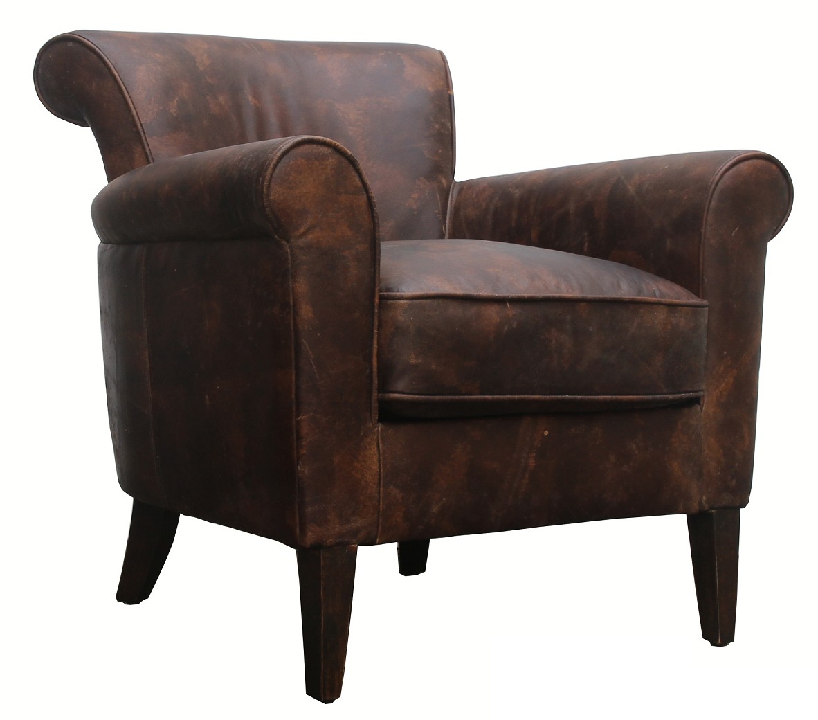 Product photograph of Bayswater Handmade Vintage Armchair Distressed Brown Real Leather from Chesterfield Sofas