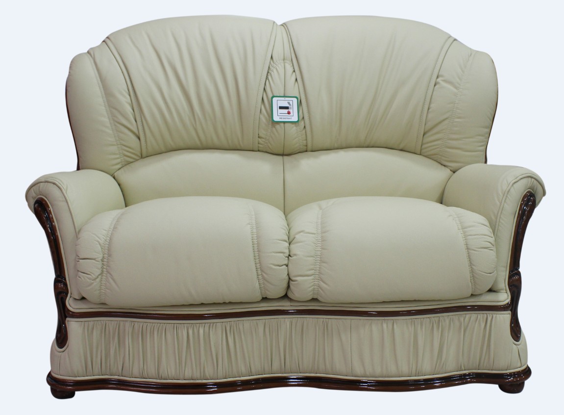 Product photograph of Bologna Handmade 2 Seater Sofa Genuine Italian Cream Real Leather from Chesterfield Sofas