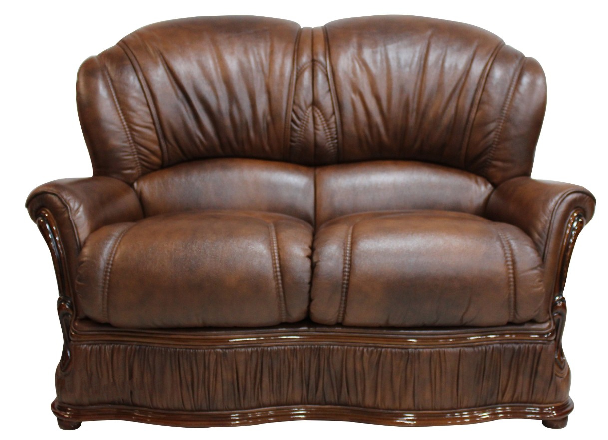 Product photograph of Bologna Handmade 2 Seater Sofa Genuine Italian Tabak Brown Real Leather from Chesterfield Sofas