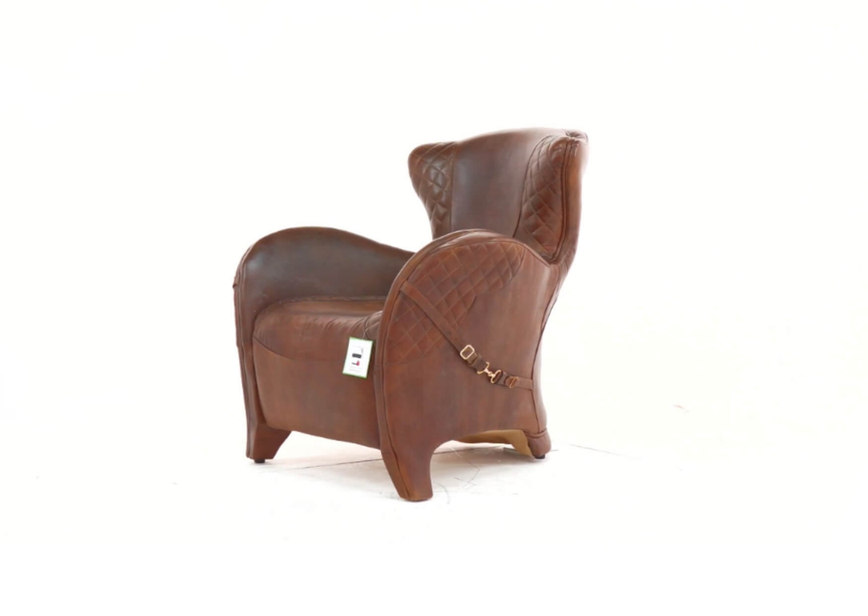 Product photograph of Bronco Saddle Armchair Vintage Distressed Brown Real Leather from Chesterfield Sofas.