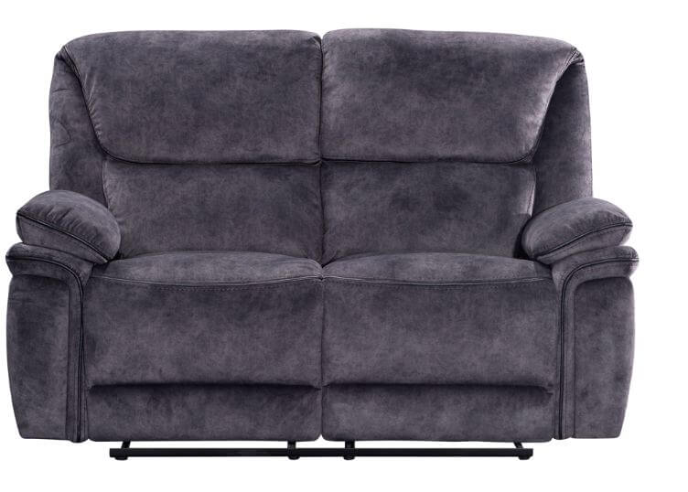 Product photograph of Brooklyn Genuine 2 Seater Reclining Sofa Charcoal Grey Real Fabric In Stock from Chesterfield Sofas