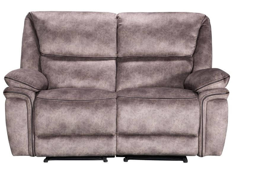 Product photograph of Brooklyn Genuine 2 Seater Reclining Sofa Taupe Real Fabric In Stock from Chesterfield Sofas