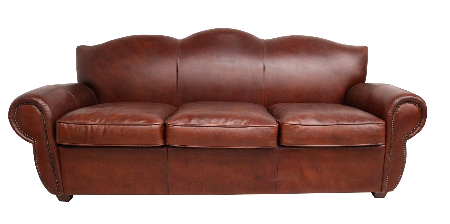 Product photograph of Burford 3 Seater Vintage Distressed Brown Real Leather Sofa from Chesterfield Sofas