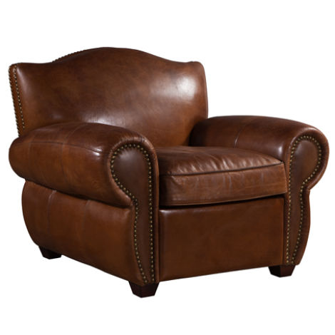 Product photograph of Burford Genuine Vintage Armchair Distressed Brown Real Leather from Chesterfield Sofas