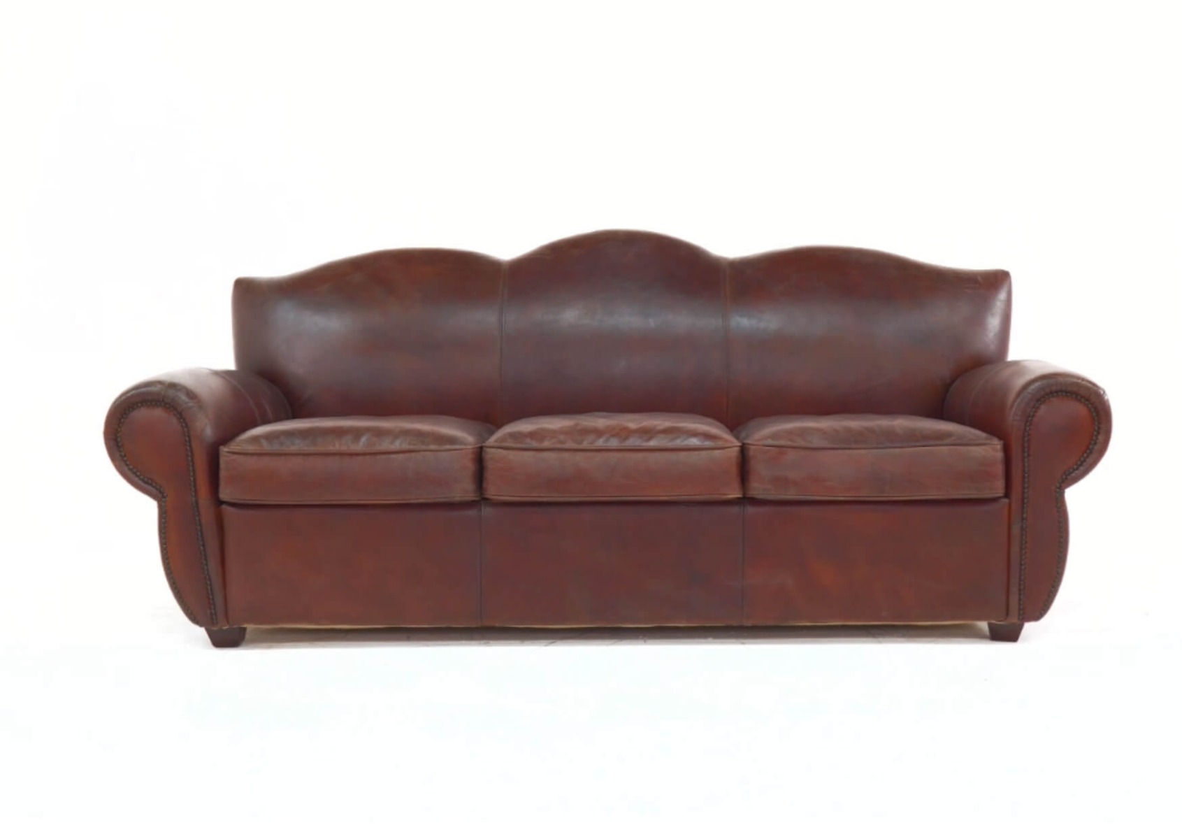 Product photograph of Burford 3 Seater Vintage Distressed Brown Real Leather Sofa from Chesterfield Sofas.