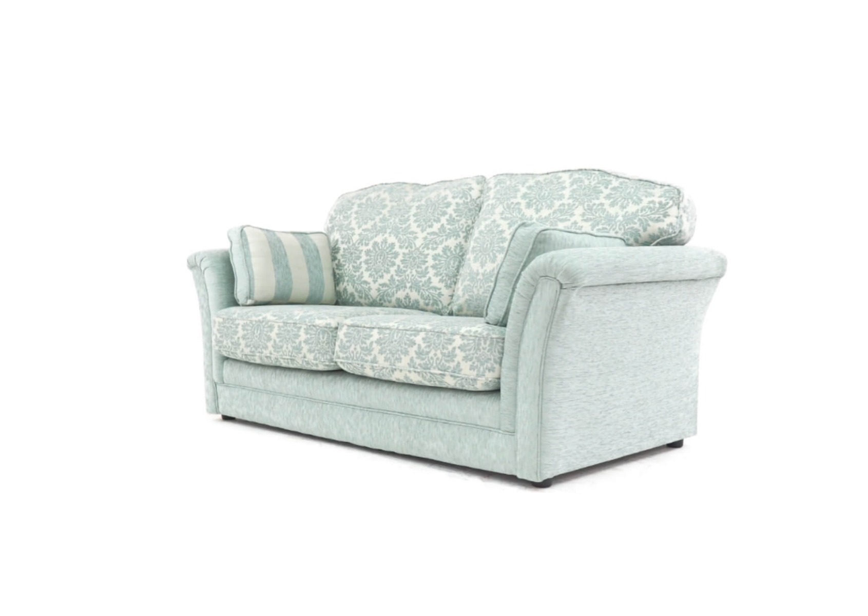 Product photograph of Galaxy Custom Made 3 Seater Sofa Upholstered Cadiz Duck Egg Blue Real Fabric from Chesterfield Sofas.