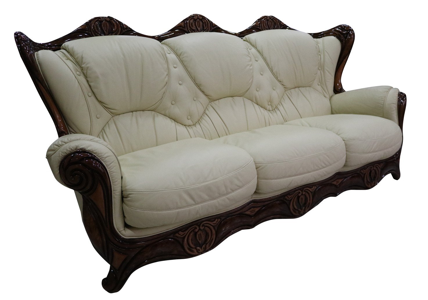 Product photograph of Catania Handmade 3 Seater Sofa Italian Cream Real Leather from Chesterfield Sofas.