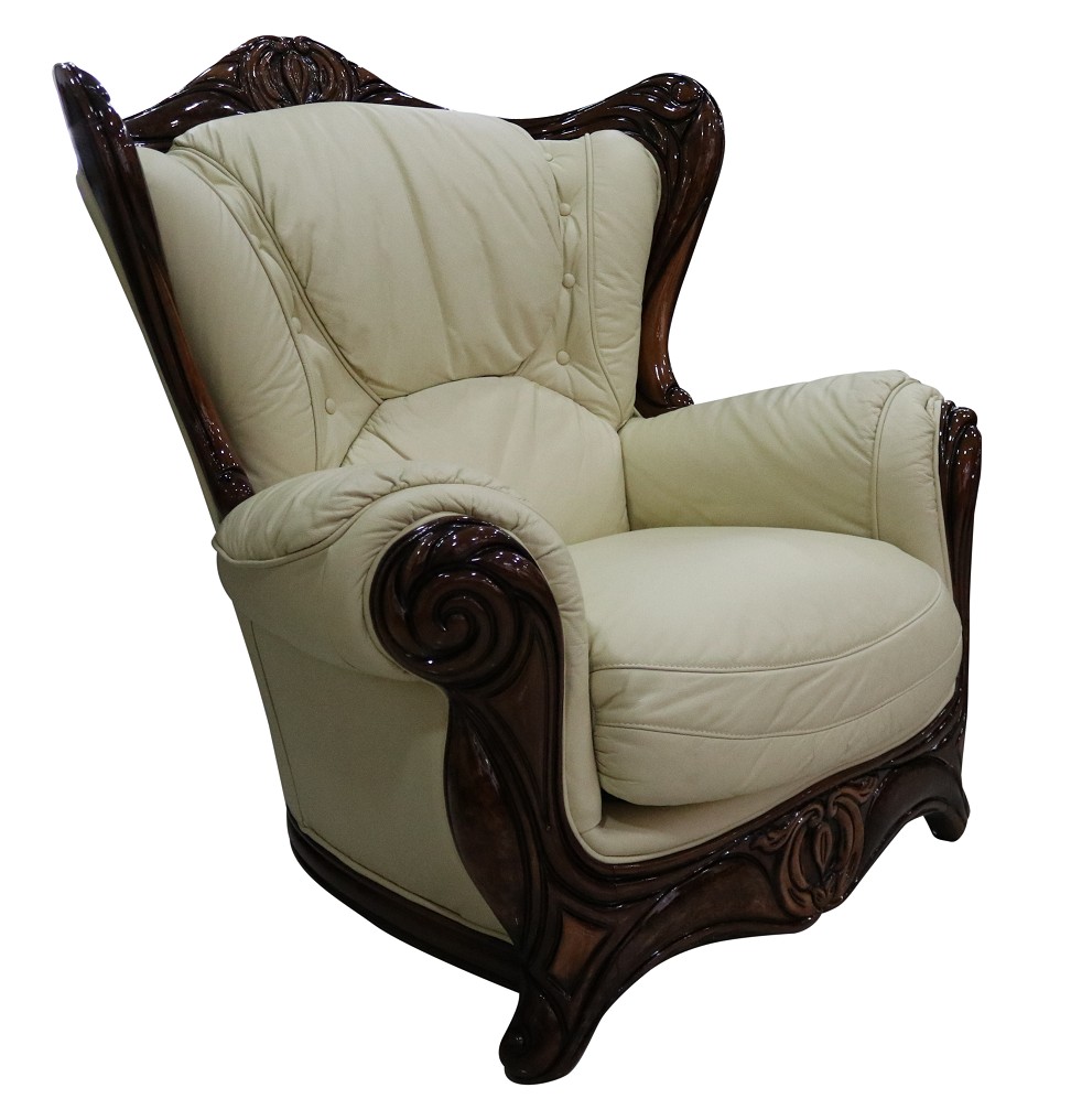 Product photograph of Catania Handmade Armchair Genuine Italian Cream Real Leather from Chesterfield Sofas.