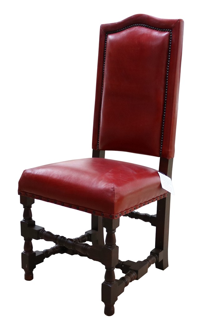 Product photograph of Cheltenham Handmade Vintage Dining Chair Distressed Rouge Red Real Leather from Chesterfield Sofas.