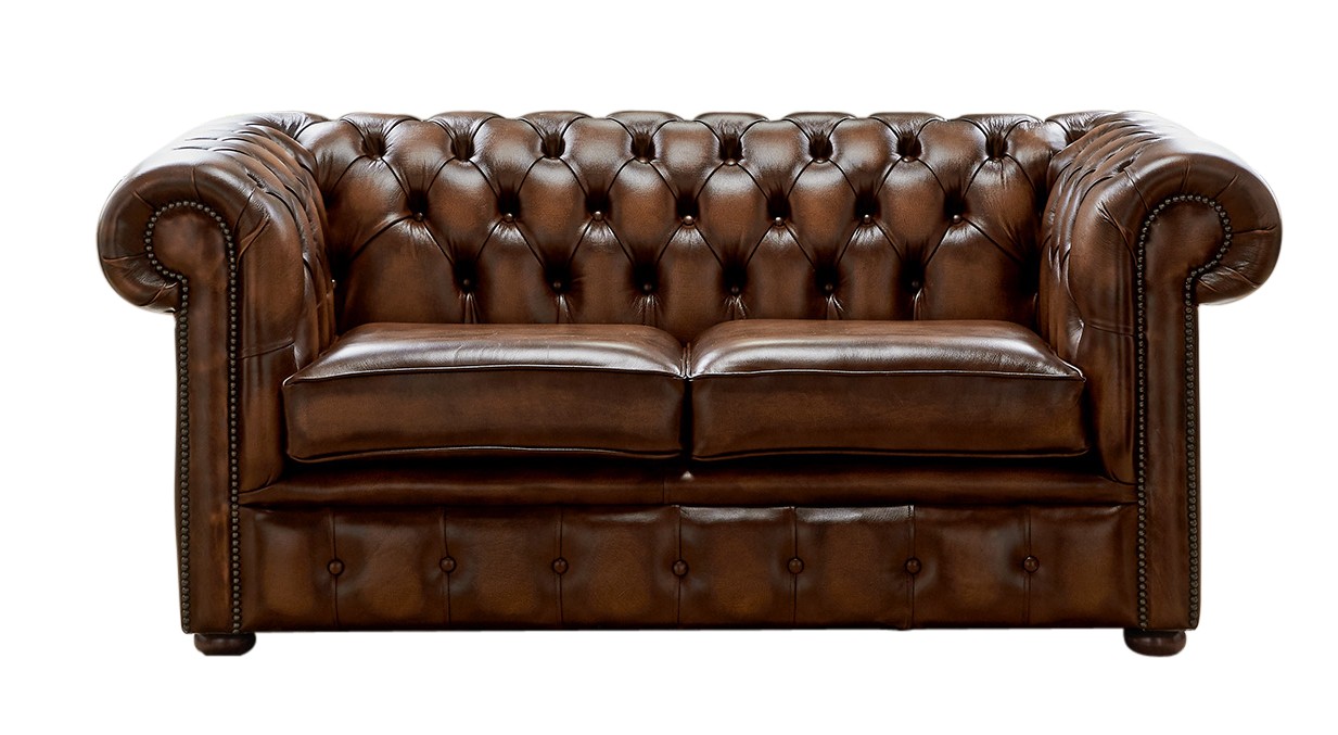 Product photograph of Chesterfield 2 Seater Antique Autumn Tan Leather Sofa Settee Bespoke In Classic Style from Chesterfield Sofas