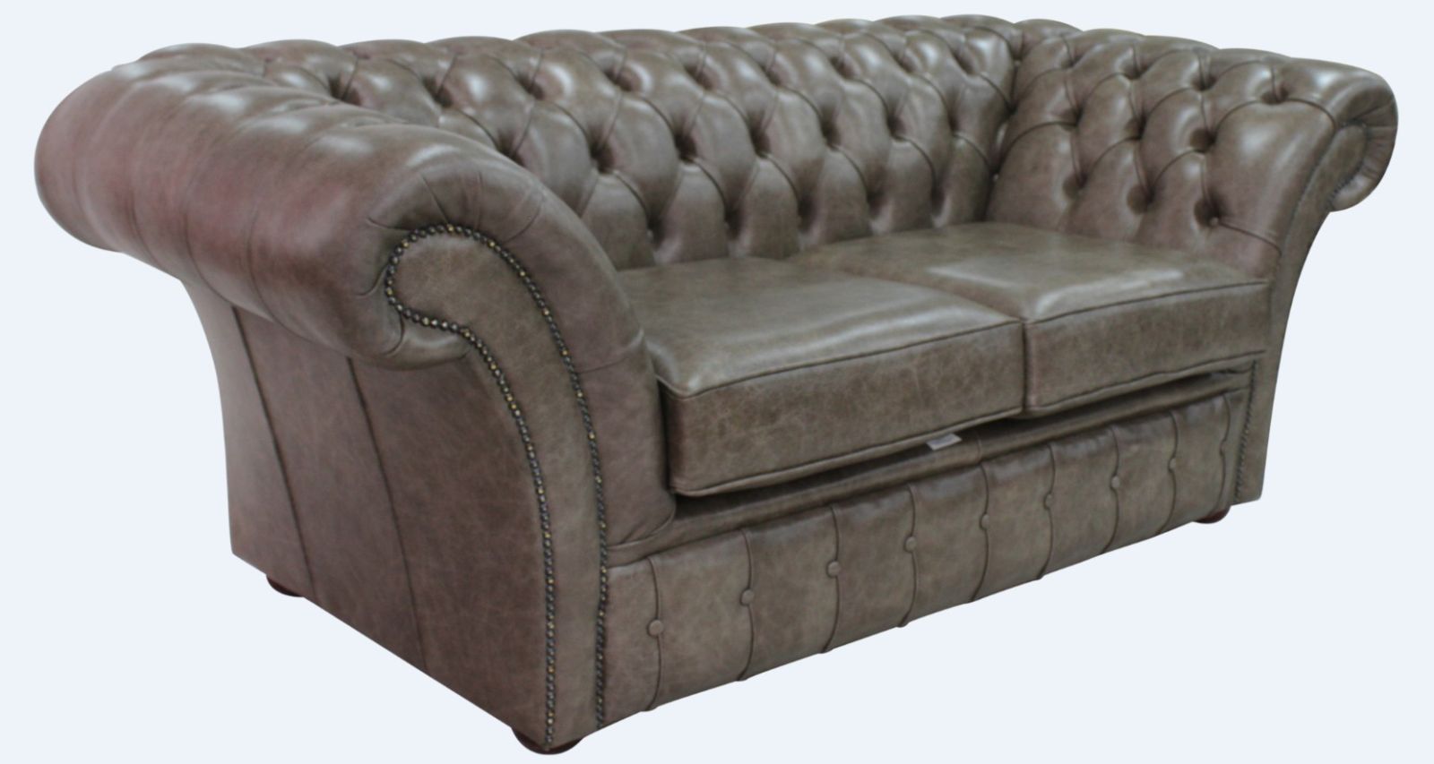 Product photograph of Chesterfield 2 Seater Bronx High Plains Leather Sofa Settee In Balmoral Style from Chesterfield Sofas.