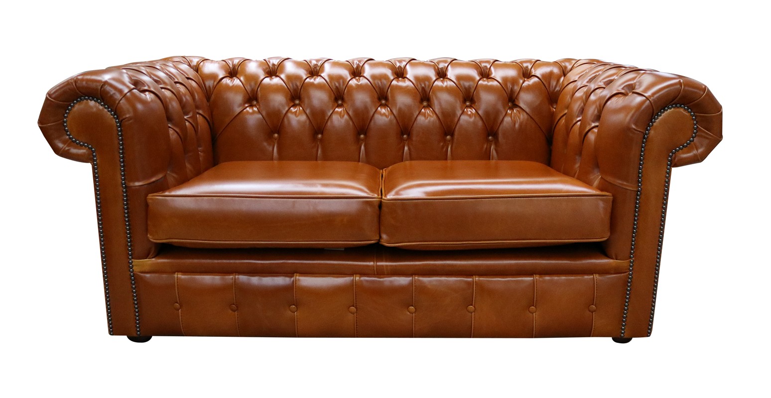 Product photograph of Chesterfield 2 Seater Newcastle Spice Tan Leather Sofa Bespoke In Classic Style from Chesterfield Sofas