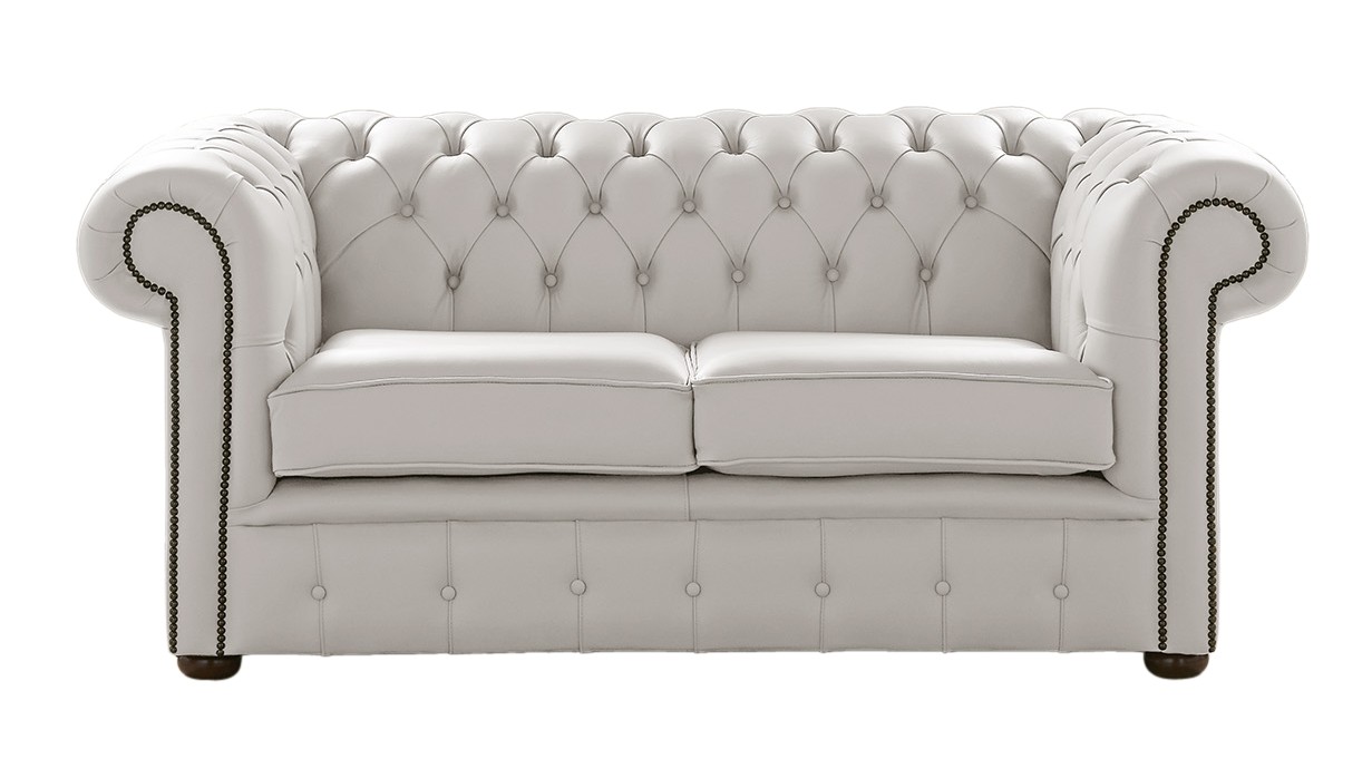 Product photograph of Chesterfield 2 Seater Shelly Almond Leather Sofa Settee Bespoke In Classic Style from Chesterfield Sofas
