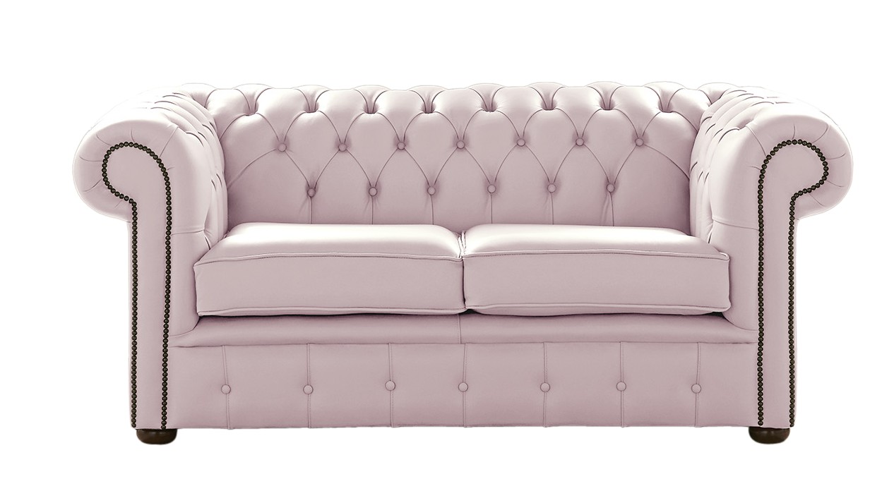 Product photograph of Chesterfield 2 Seater Shelly Blossom Leather Sofa Settee Bespoke In Classic Style from Chesterfield Sofas