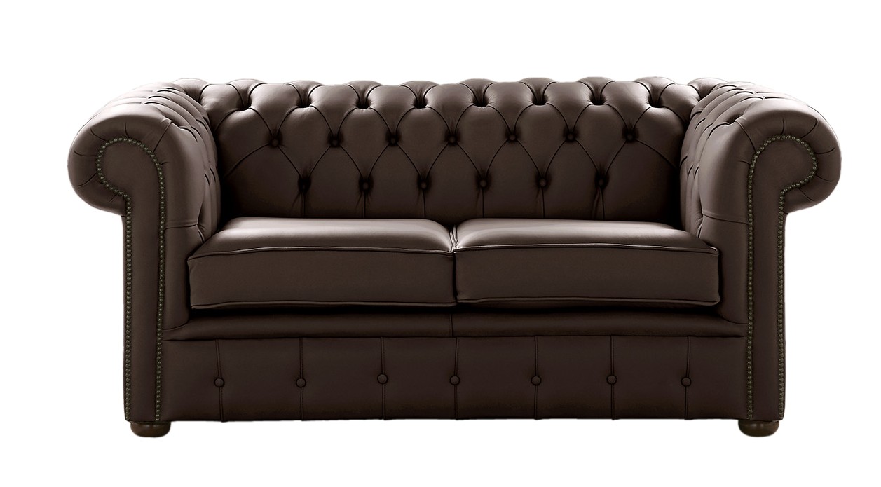 Product photograph of Chesterfield 2 Seater Shelly Dark Chocolate Leather Sofa Settee Bespoke In Classic Style from Chesterfield Sofas