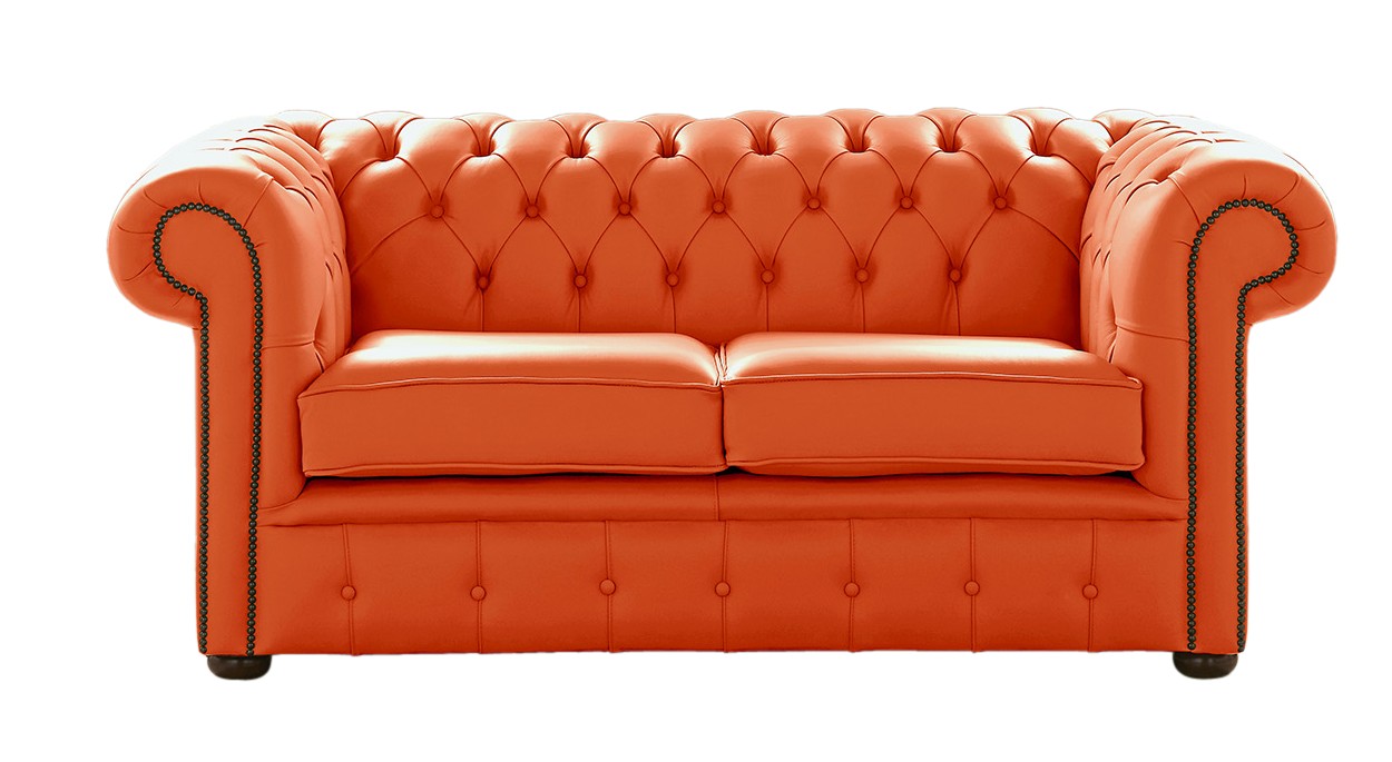 Product photograph of Chesterfield 2 Seater Shelly Flamenco Leather Sofa Settee Bespoke In Classic Style from Chesterfield Sofas
