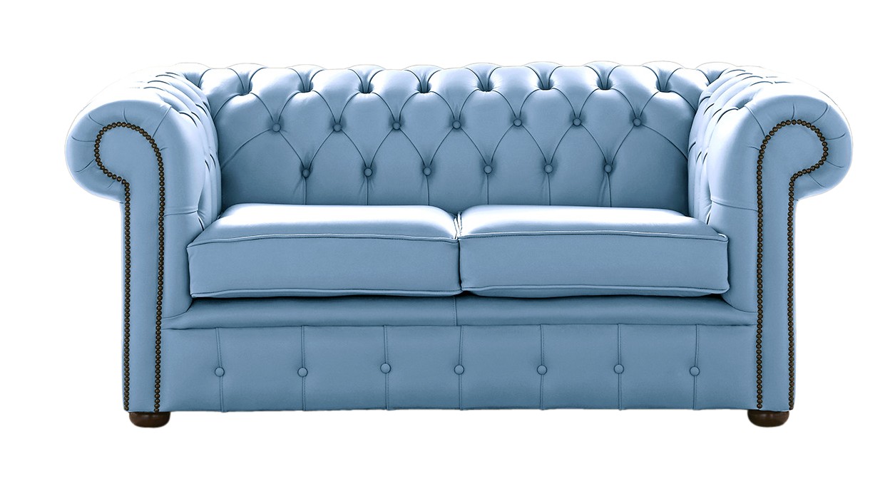 Product photograph of Chesterfield 2 Seater Shelly Haze Leather Sofa Settee Bespoke In Classic Style from Chesterfield Sofas