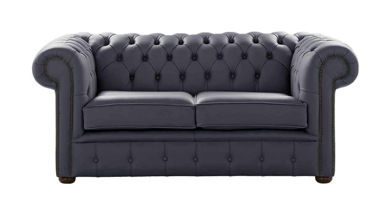 Product photograph of Chesterfield 2 Seater Shelly Knight Leather Sofa Settee Bespoke In Classic Style from Chesterfield Sofas