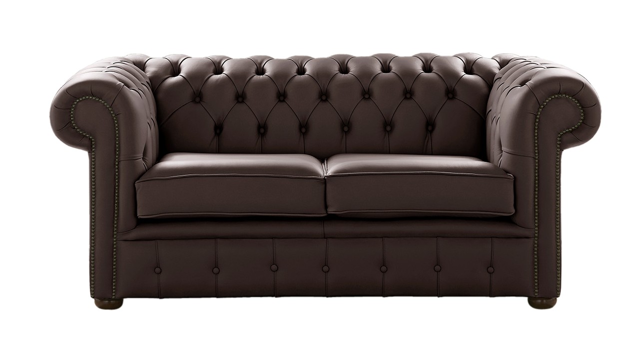 Product photograph of Chesterfield 2 Seater Shelly Mocca Brown Leather Sofa Settee Bespoke In Classic Style from Chesterfield Sofas