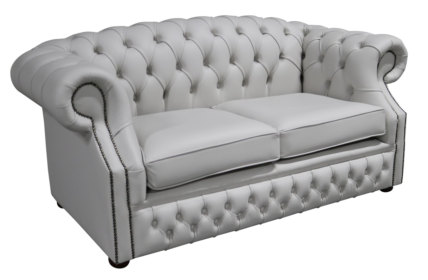 Product photograph of Chesterfield 2 Seater Shelly Seely Leather Sofa Bespoke In Buckingham Style from Chesterfield Sofas.