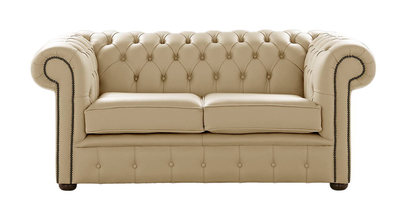Product photograph of Chesterfield 2 Seater Shelly Somerset Stone Leather Sofa Settee Bespoke In Classic Style from Chesterfield Sofas
