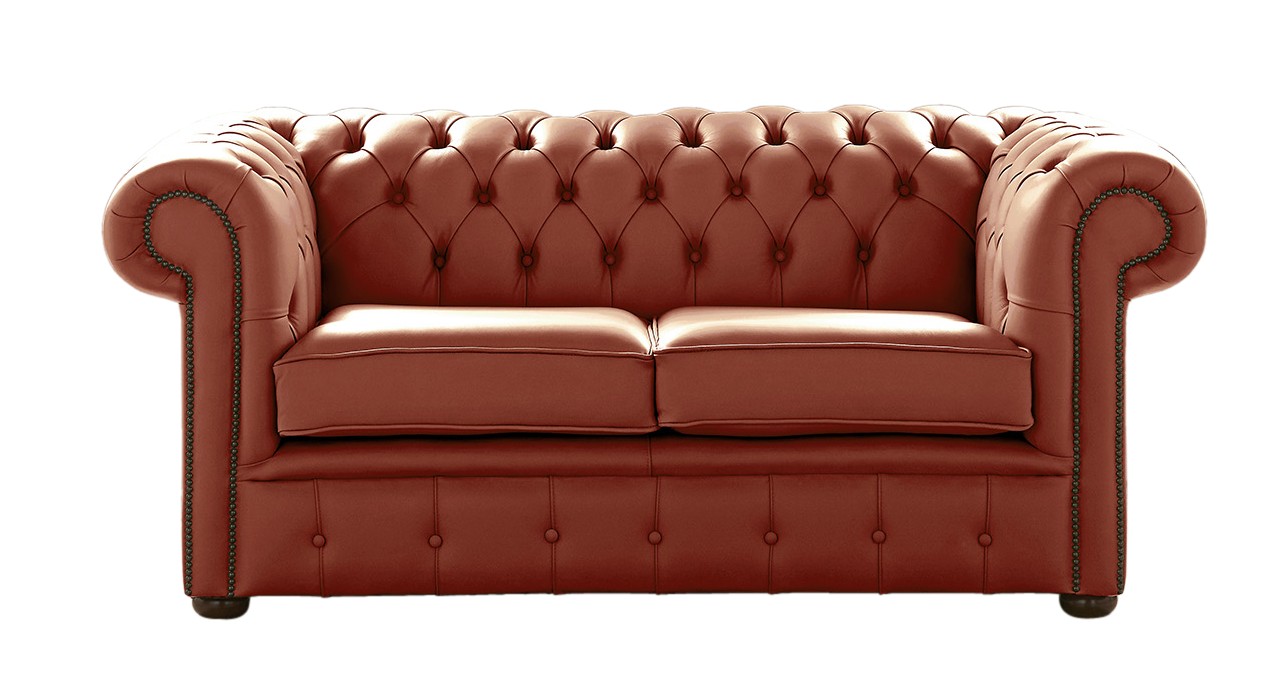 Product photograph of Chesterfield 2 Seater Shelly Spice Leather Sofa Settee Bespoke In Classic Style from Chesterfield Sofas