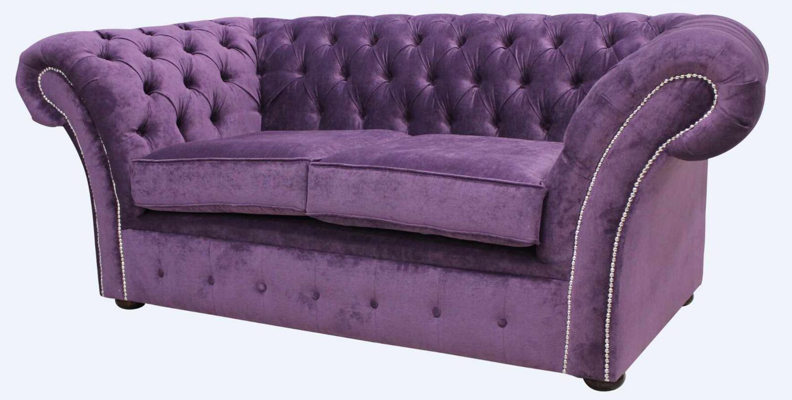 Product photograph of Chesterfield 2 Seater Sofa Danza Amethyst Purple Fabric In Balmoral Style from Chesterfield Sofas.
