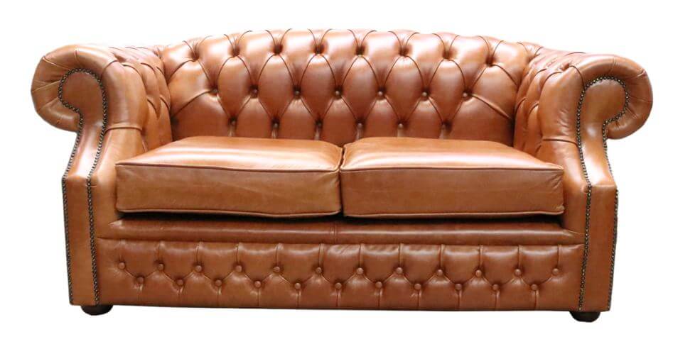 Product photograph of Chesterfield 2 Seater Sofa Old English Bruciato Leather In Buckingham Style from Chesterfield Sofas