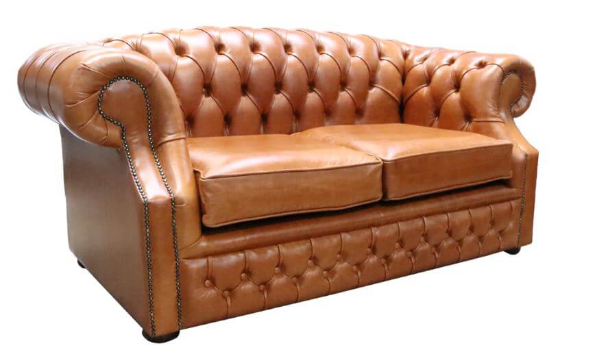 Product photograph of Chesterfield 2 Seater Sofa Old English Bruciato Leather In Buckingham Style from Chesterfield Sofas.