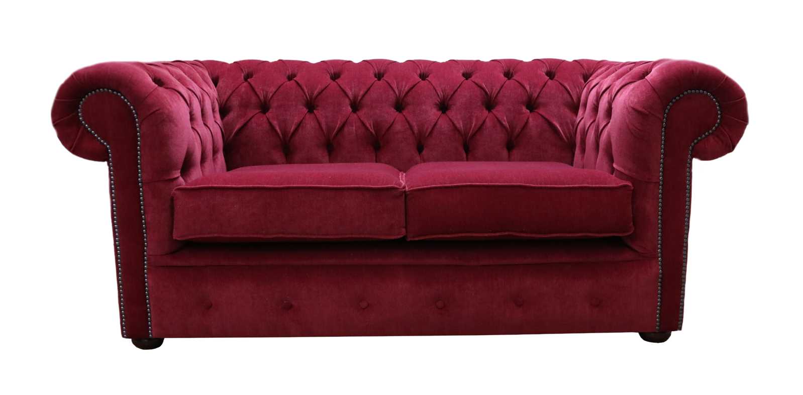 Product photograph of Chesterfield 2 Seater Sofa Settee Pimlico Wine Red Fabric In Classic Style from Chesterfield Sofas
