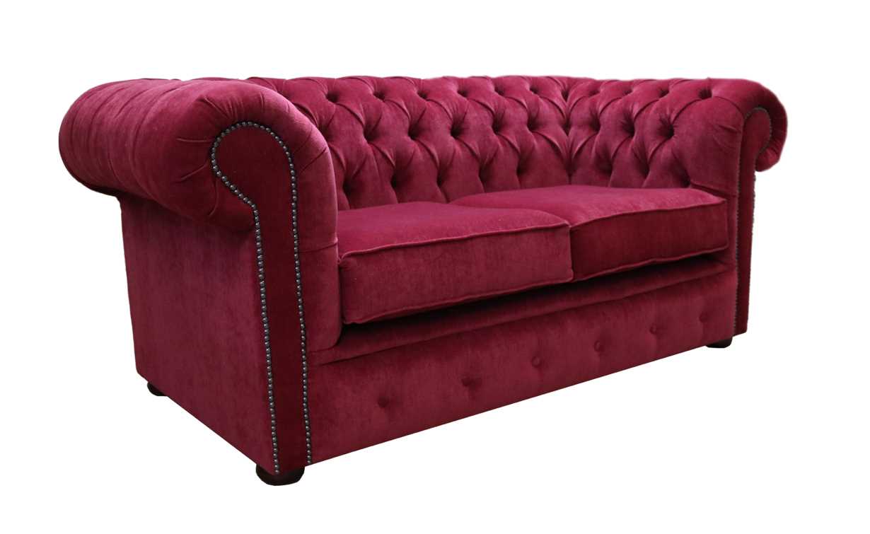 Product photograph of Chesterfield 2 Seater Sofa Settee Pimlico Wine Red Fabric In Classic Style from Chesterfield Sofas.
