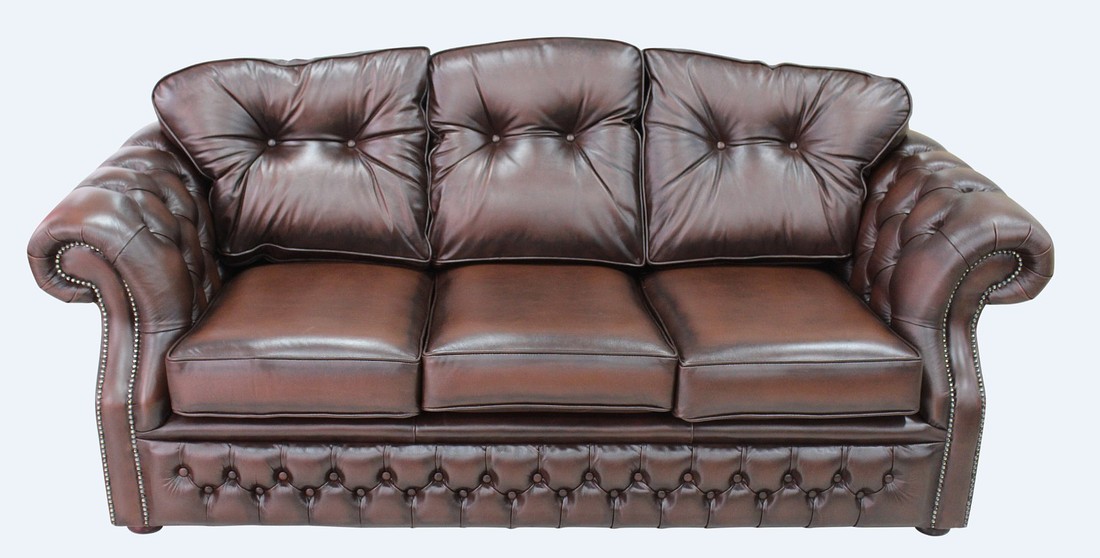 Product photograph of Chesterfield 3 Seater Antique Brown Leather Sofa Settee In Era Style from Chesterfield Sofas