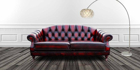 Product photograph of Chesterfield 3 Seater Antique Oxblood Red Leather Sofa Settee In 2 Cushion Victoria Style from Chesterfield Sofas