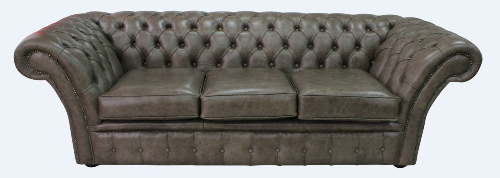 Product photograph of Chesterfield 3 Seater Bronx High Plains Leather Sofa Settee In Balmoral Style from Chesterfield Sofas